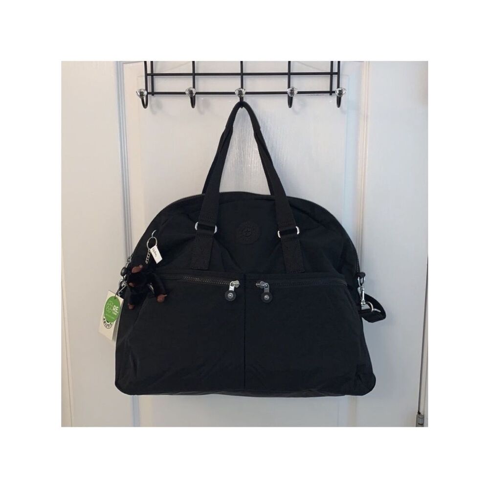 kipling Eugina Black Large Gym Travel Duffle Bag